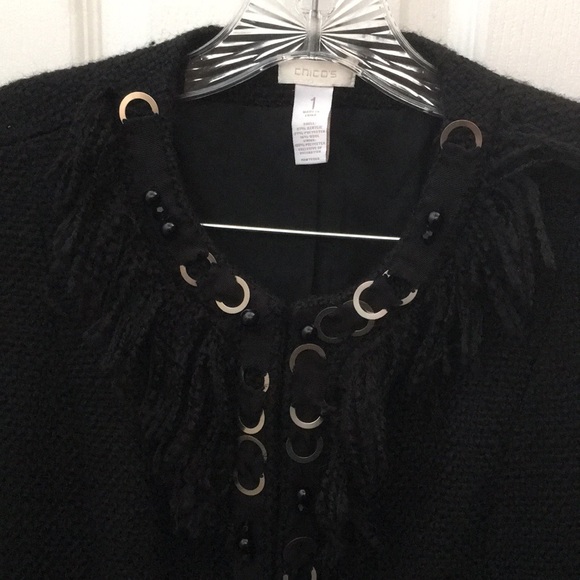 FINAL MARKDOWN Ladies’ Chico’s Uniquely Decorated Lined Jacket (1 ≈ M or 8 - Picture 2 of 14